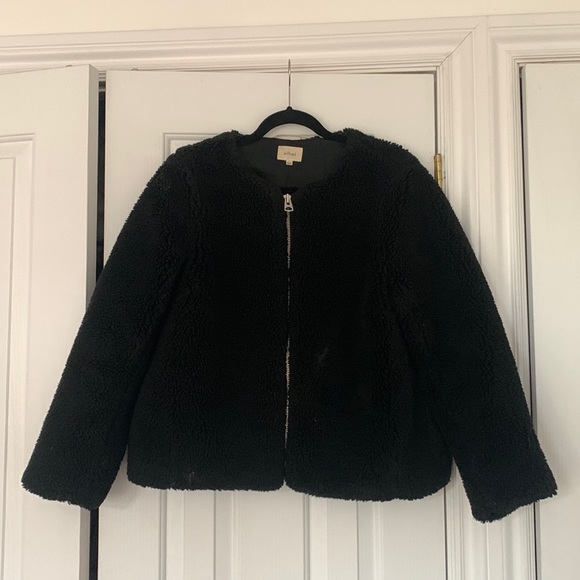 Aritzia Black Sherpa Coat - Picture 1 of 2